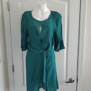 June & Hudson Teal Mini Dress